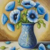 Blue Poppies Vase Diamond Painting