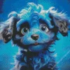 Blue Puppy Dog Diamond Painting