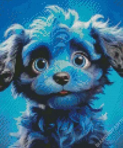 Blue Puppy Dog Diamond Painting
