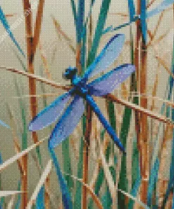 Blue Purple Dragonfly Diamond Painting