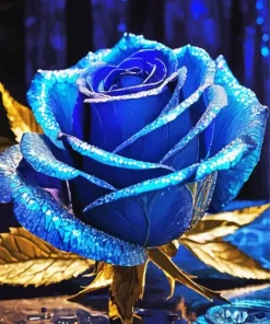Blue Rose Diamond Painting