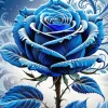Blue Rose Flower Diamond Painting
