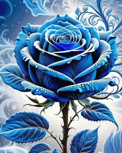 Blue Rose Flower Diamond Painting