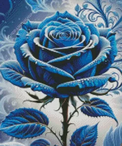 Blue Rose Flower Diamond Painting