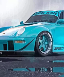 Blue RWB Porsche Diamond Painting