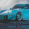 Blue RWB Porsche Diamond Painting
