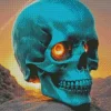 Blue Skull Diamond Painting