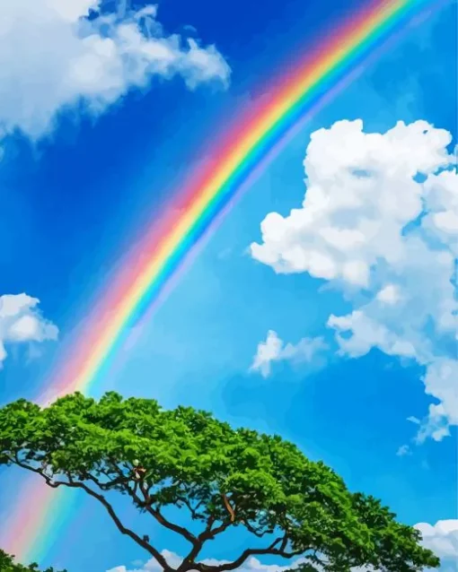 Blue Sky Rainbow Diamond Painting