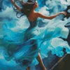 Blue Smoke Ballerina Diamond Painting