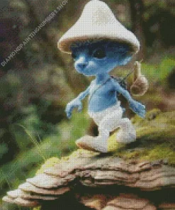 Blue Smurf Cat Diamond Painting