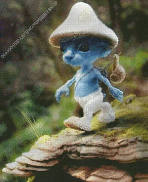 Blue Smurf Cat Diamond Painting