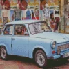 Blue Trabant Diamond Painting