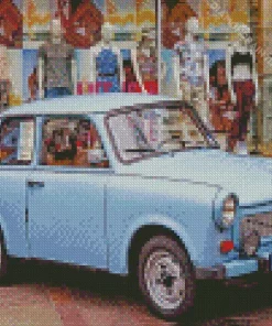 Blue Trabant Diamond Painting