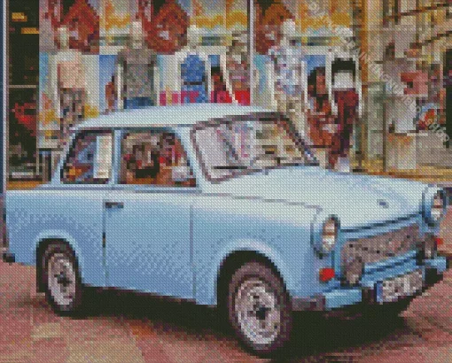 Blue Trabant Diamond Painting