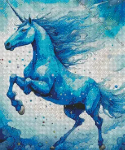 Blue Unicorn Art Diamond Painting