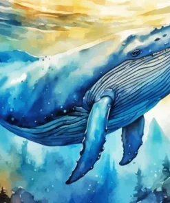Blue Whale Art Diamond Painting