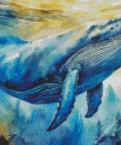 Blue Whale Art Diamond Painting