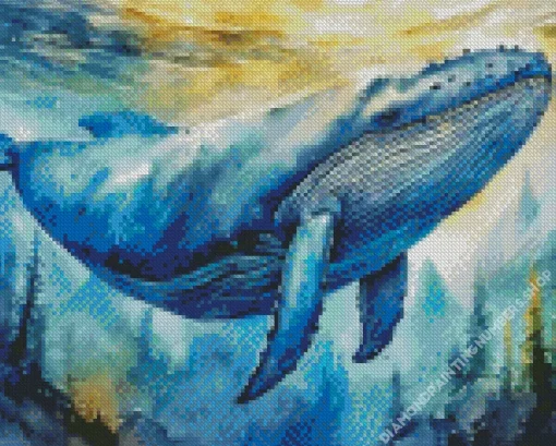 Blue Whale Art Diamond Painting