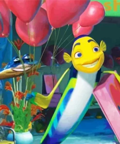 Blue Yellow Fish Oscar Diamond Painting