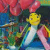 Blue Yellow Fish Oscar Diamond Painting