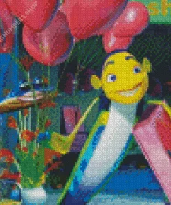 Blue Yellow Fish Oscar Diamond Painting