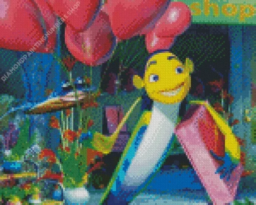 Blue Yellow Fish Oscar Diamond Painting