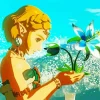 Blue Zelda Flower Diamond Painting