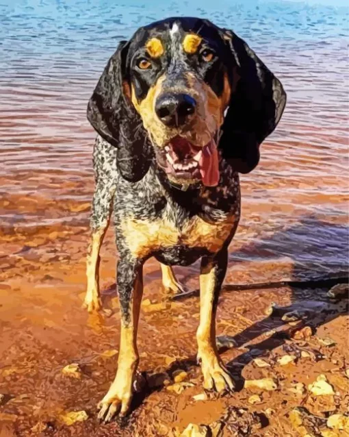 Bluetick Coonhound Diamond Painting