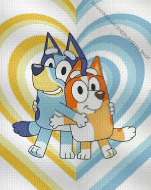 Bluey and Bingo Diamond Painting
