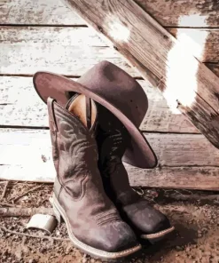 Boots And Cowboy Hat Diamond Painting