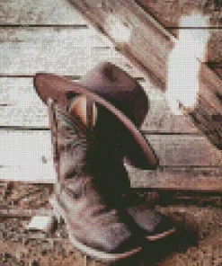 Boots And Cowboy Hat Diamond Painting