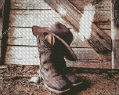Boots And Cowboy Hat Diamond Painting