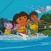 Boots Dora And Diego Diamond Painting