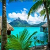 Bora Bora Huts Diamond Painting
