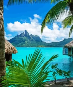 Bora Bora Huts Diamond Painting