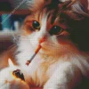 Cat Smoking Cigarette Diamond Painting