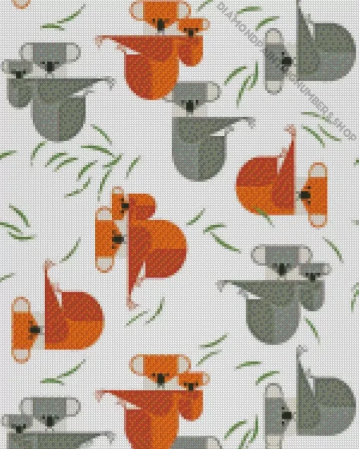 Charley Harper Koala Diamond Painting