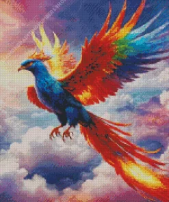 Colorful Bird Flying Diamond Painting