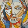 Colorful Cubism Lady Diamond Painting