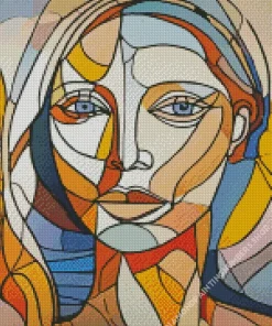 Colorful Cubism Lady Diamond Painting