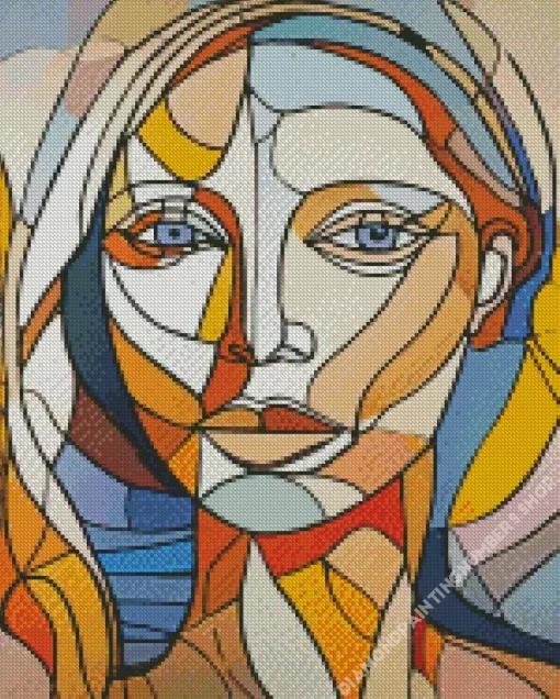 Colorful Cubism Lady Diamond Painting