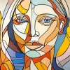 Colorful Cubism Lady Diamond Painting