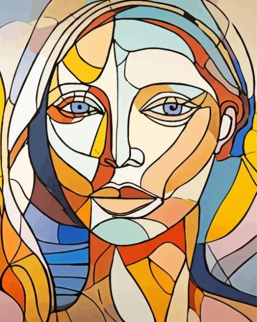 Colorful Cubism Lady Diamond Painting