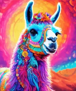 Colorful Llama Diamond Painting