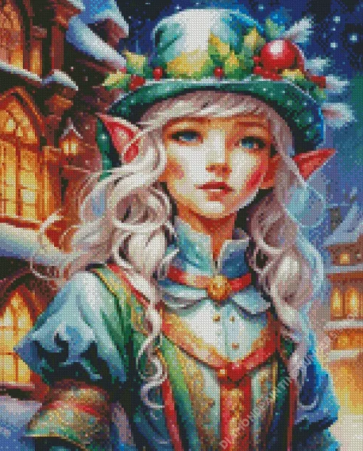 Cool Elf Christmas Art Diamond Painting