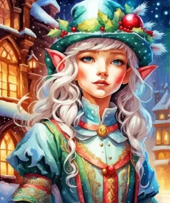 Cool Elf Christmas Art Diamond Painting