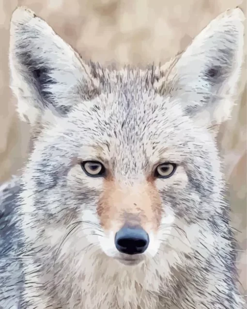 Coyote Face Diamond Painting