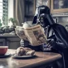 Darth Vader Drinking Coffee Diamond Painting