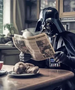 Darth Vader Drinking Coffee Diamond Painting
