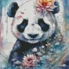 Flower Panda Diamond Painting